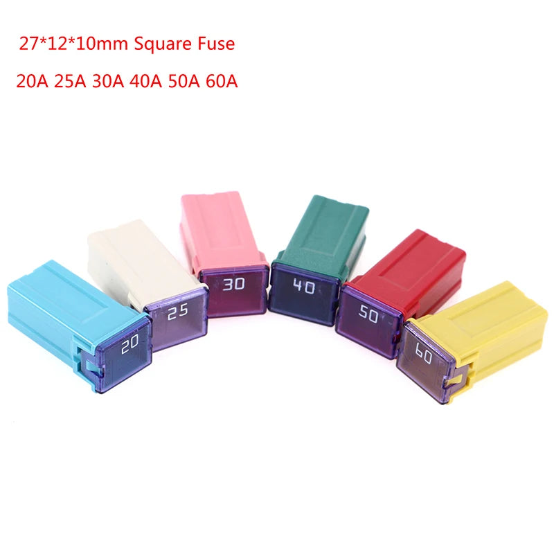 Mini Square Fuse 32V 20A 25A 30A 40A 50A60A Automotive Car Fuse With Plastic Box Zpaxo