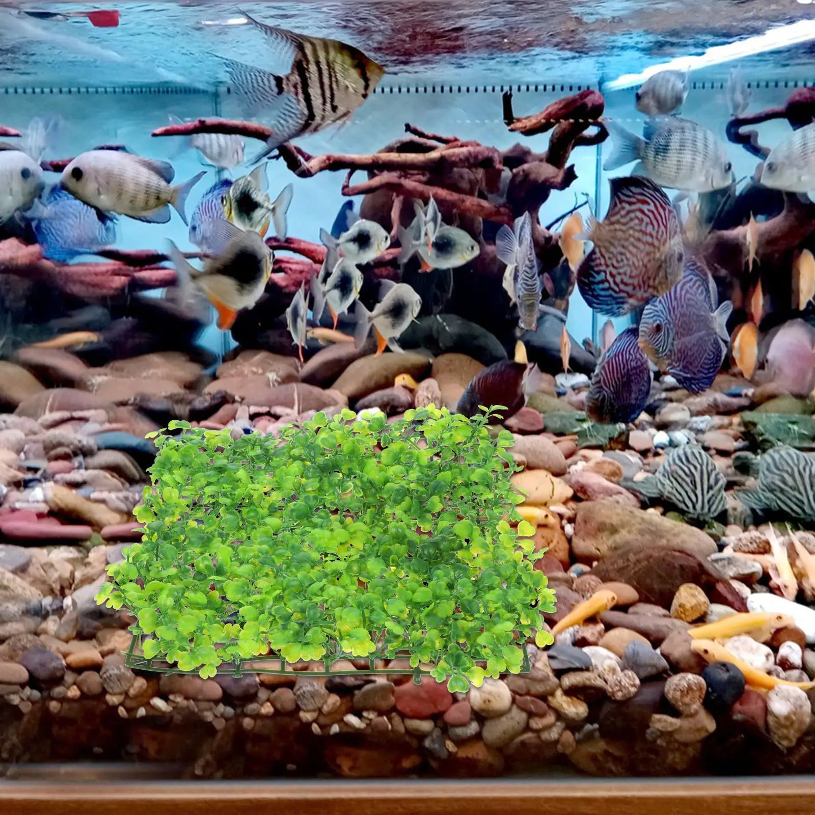Artificial Grass Aquarium Plants Realistic Underwater Lawn Decoration