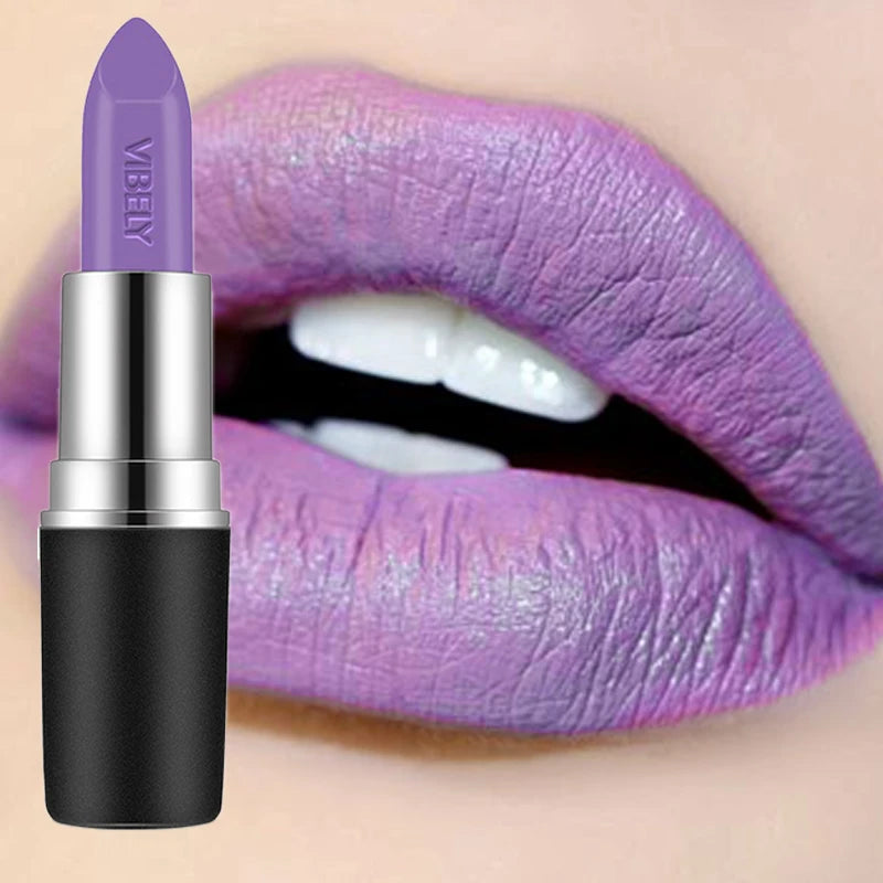 Sexy Velvet Matte Lipstick Waterproof Long-lasting Black Nude Red Lip