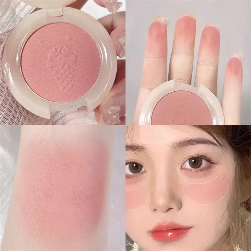 Monochrome Blush Face Mineral Pigment Peach Orange Nude Pink Blue Zpaxo