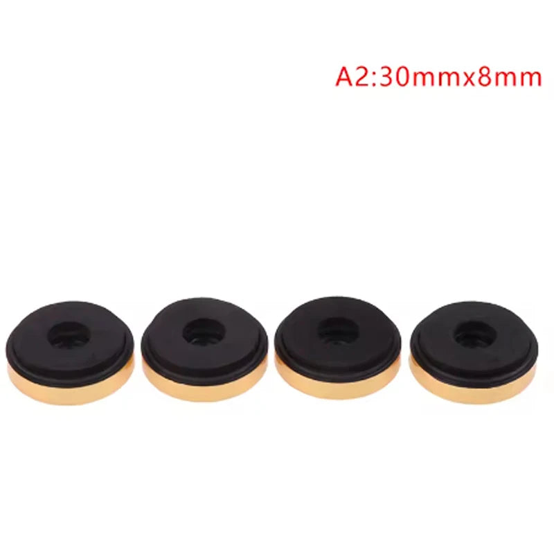 4pcs Aluminum Amplifier Feet Shock Absorber HIFI Amplifier Rubber Feet Turntable Feet Audio Speaker Isolation Feet Pad 40mmx10mm Zpaxo Gold 30mmx8mm
