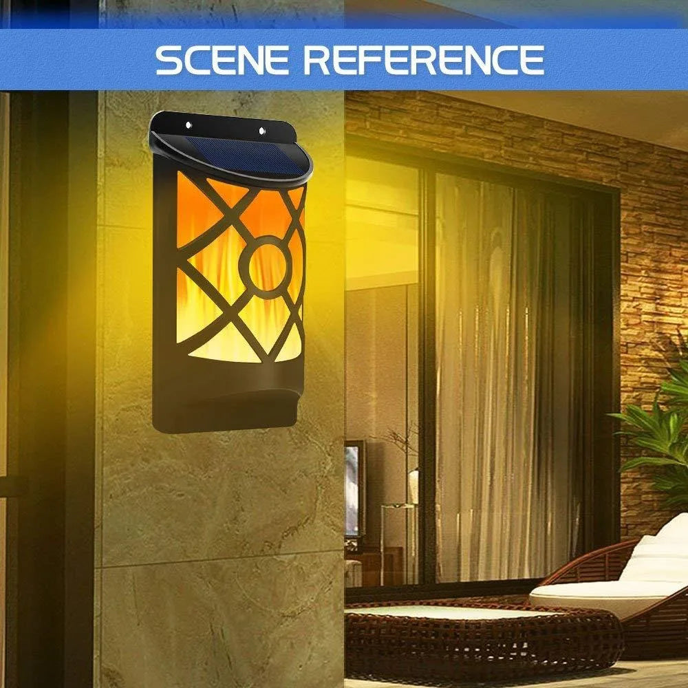 Solar Flame Lamps Outdoor LED Light Waterproof IP65 Lamp Fence Patio Zpaxo