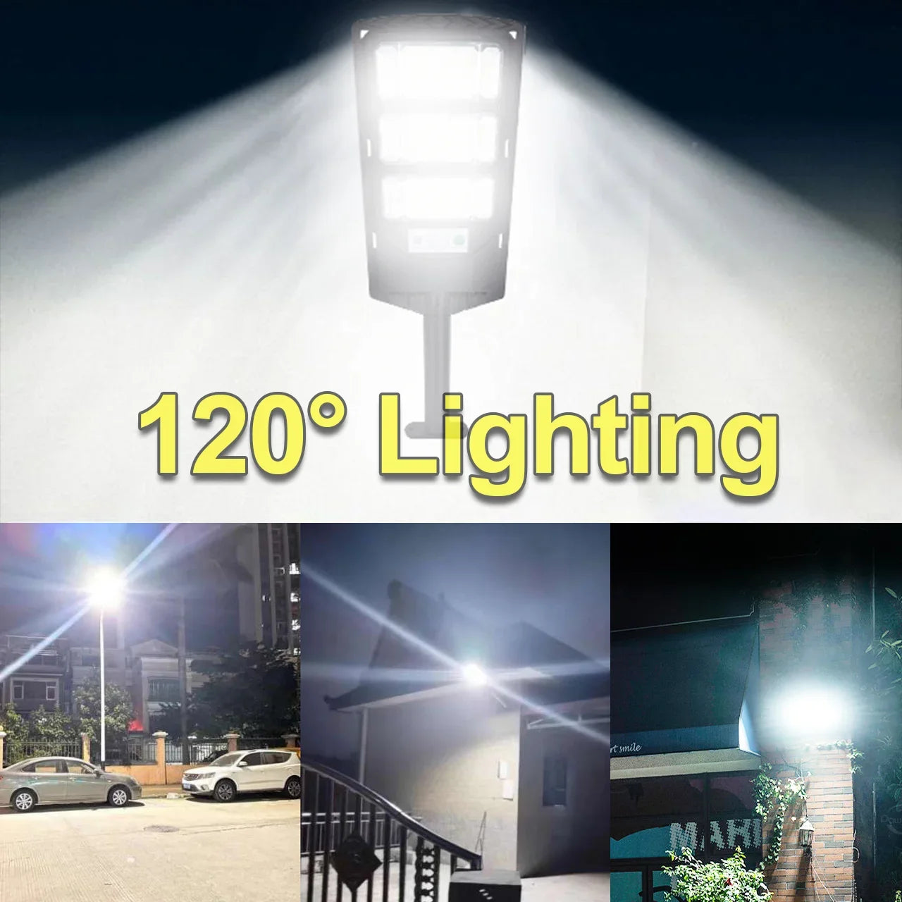 Solar Powerful Wall Lights Outdoor Sunlight Charge Motion Sensor Zpaxo