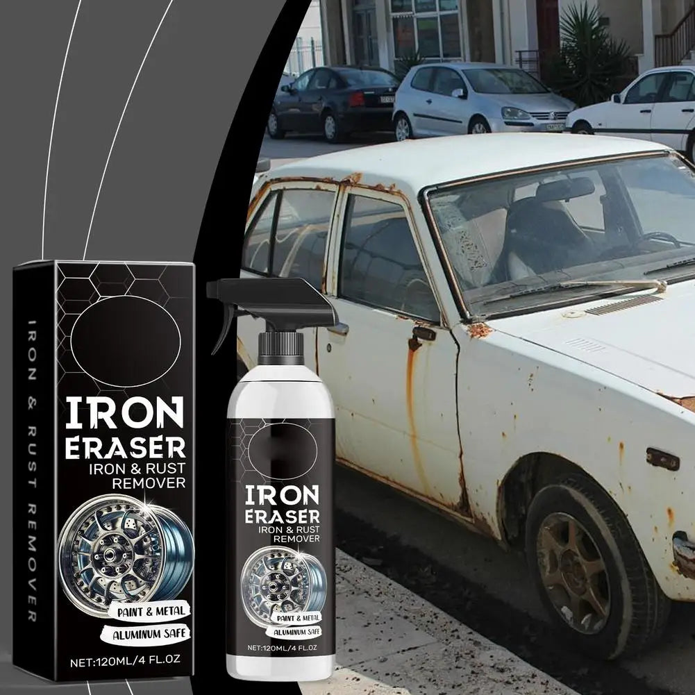 Car Wheel Rust Remover Spray Car Rust Remover Derusting Spray Safe Stains Fast-Acting Formula for Car Detailing Restores Shine Zpaxo