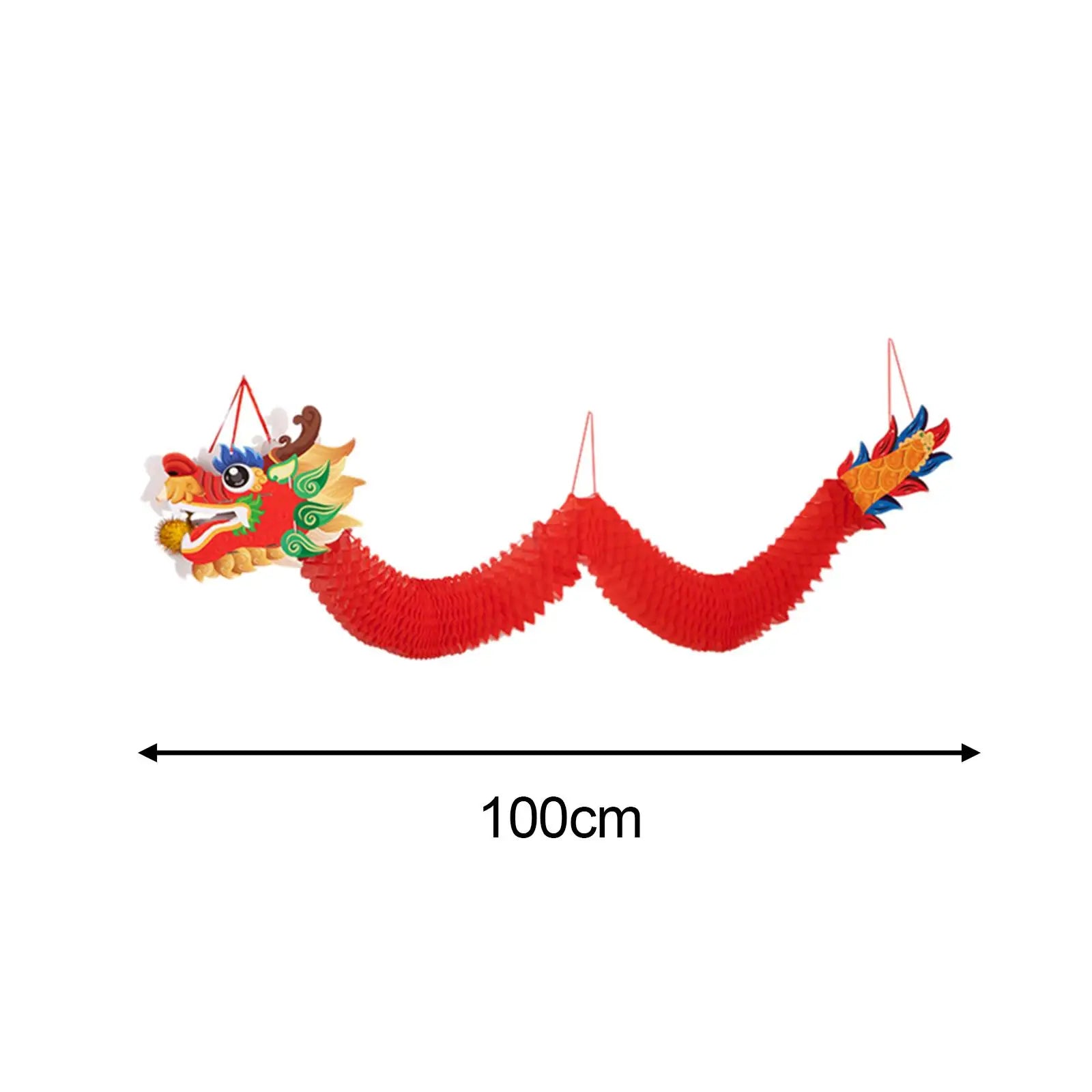 Dragon Garland Decoration Supermarket Chinese New Year Hanging Ornament Pendant for Office Party Housewarming Wedding Celling Zpaxo