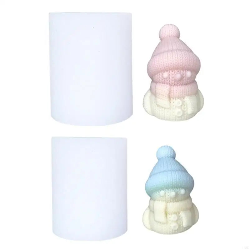 Snowman Silicone Mould Knitted Designs Craft Making