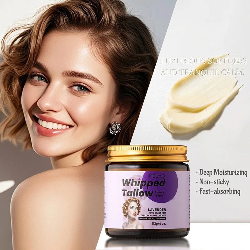 Beef Tallow & Honey Cream – Deep Moisturizer for Dry Skin Moisturizing Skin Balm Zpaxo