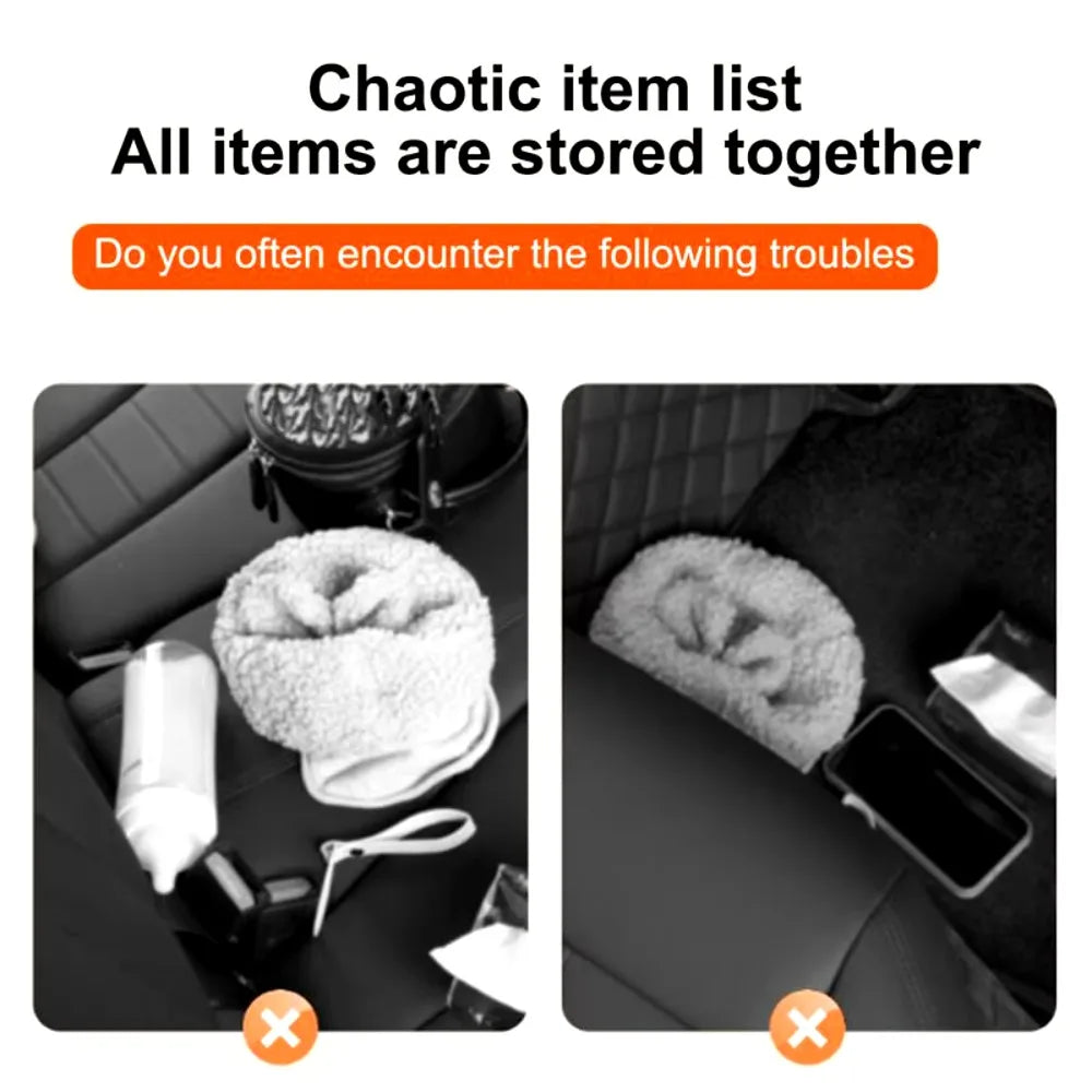 Partition Design Car Backseat Storage Box Water-proof Phone Stand Zpaxo