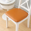 Faux Leather Thick Chair Cushions D-shaped Cover Ties Pads Indoor
