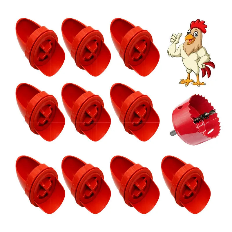 Chicken Feeder Poultry Diy Port Gravity Feed Rain Proof No Waste