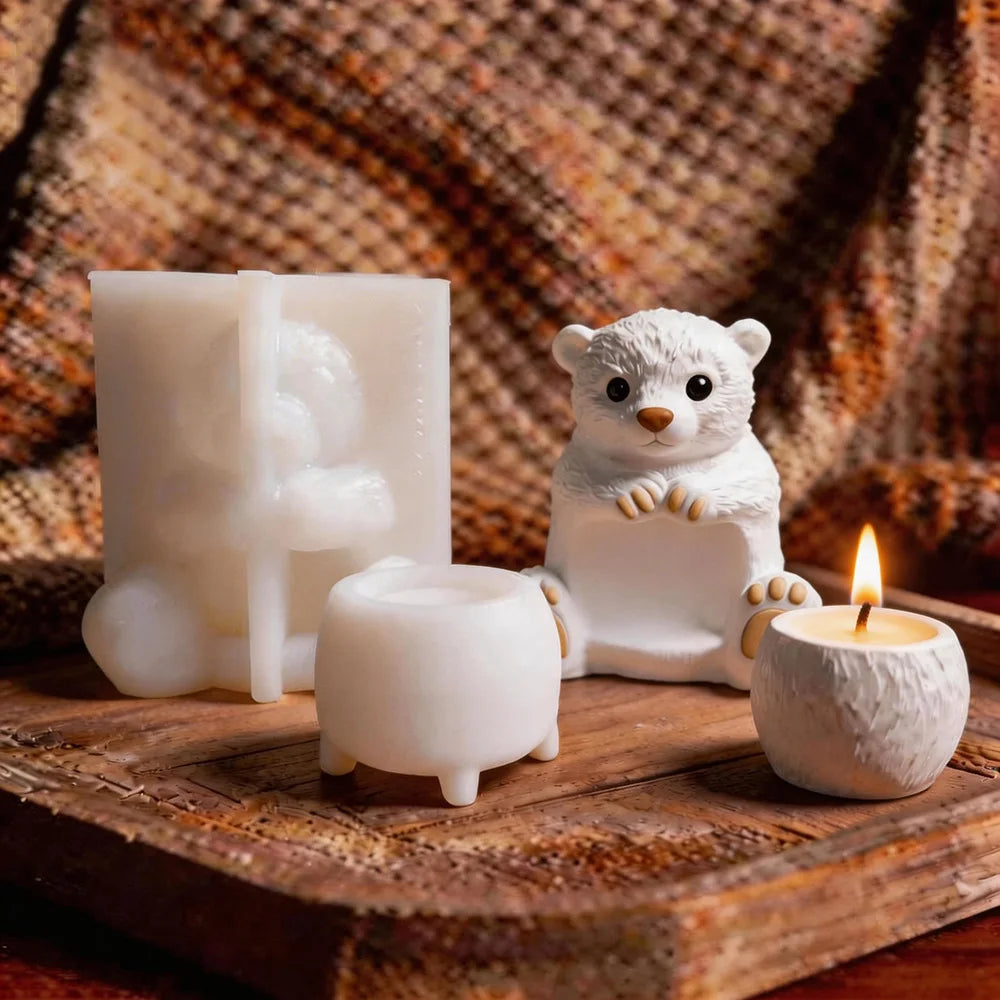 Bear Silicone Mold – DIY Plaster, Candle & Epoxy Resin Craft Silicone Mold Zpaxo