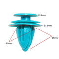 100pcs Rivet Kit Nylon Retaining Clip Accessories Universal Retainer Fastener Rivet Door Buckle Blue/Yello Zpaxo Blue