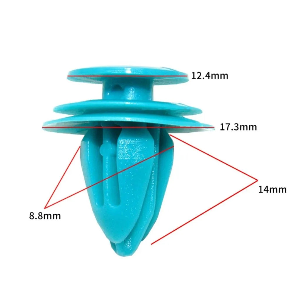 100pcs Rivet Kit Nylon Retaining Clip Accessories Universal Retainer Fastener Rivet Door Buckle Blue/Yello Zpaxo Blue