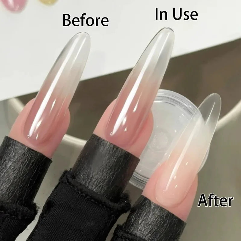 Nail Mirror Bright Plating Aurora Chrome Powder High Gloss Moonlight Pearl White Nail Art Rubbing Powder Manicure Pigment Decor Zpaxo