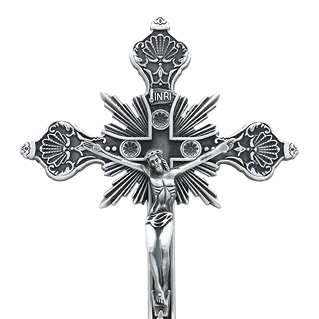 Jesus Crucifix Collection Catholic Figurine Standing Crucifix for Christian Decoration Home Decor Tabletop Chapel Prayers Zpaxo