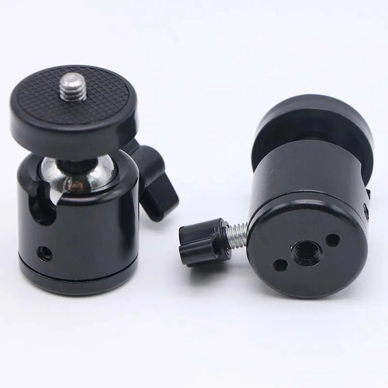 1/4 Inch Swivel Metal Mini Ball Head Tripod Mount Adapter For GoPro 13 Insta 360 DSLR Camera Camcorder Light Bracket Accessories Zpaxo