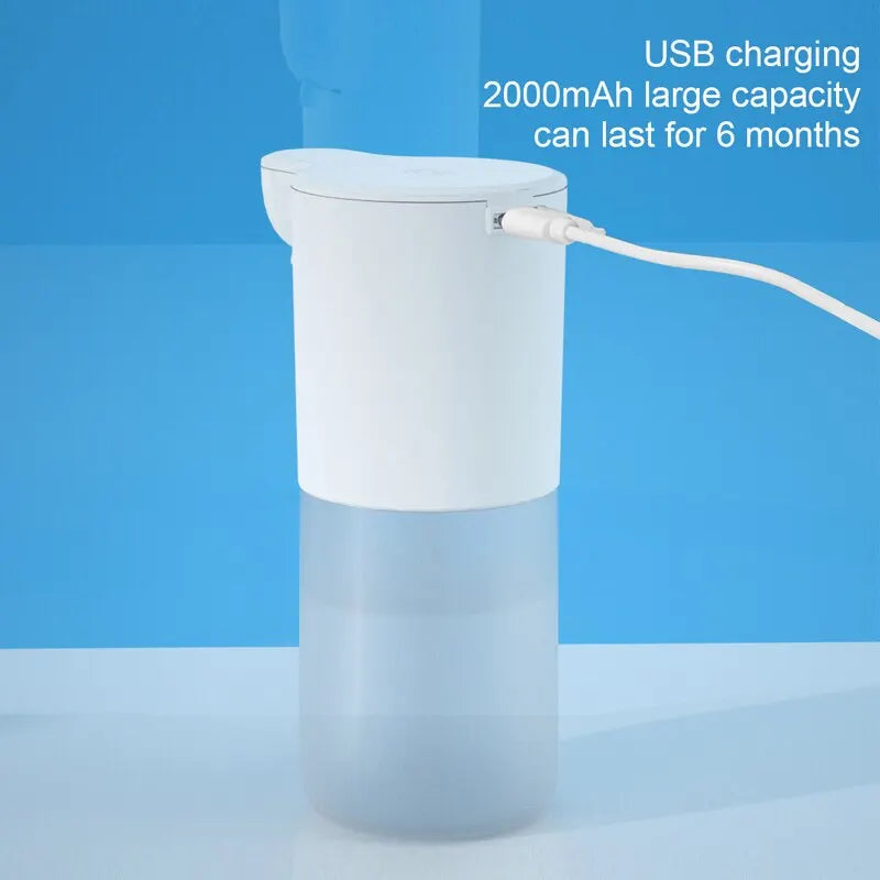 350ML Touchless Automatic Soap Foam Dispenser USB Rechargeable Foam Hand Washer Machine Bathroom Infrared Sensor Soap Dispenser Zpaxo