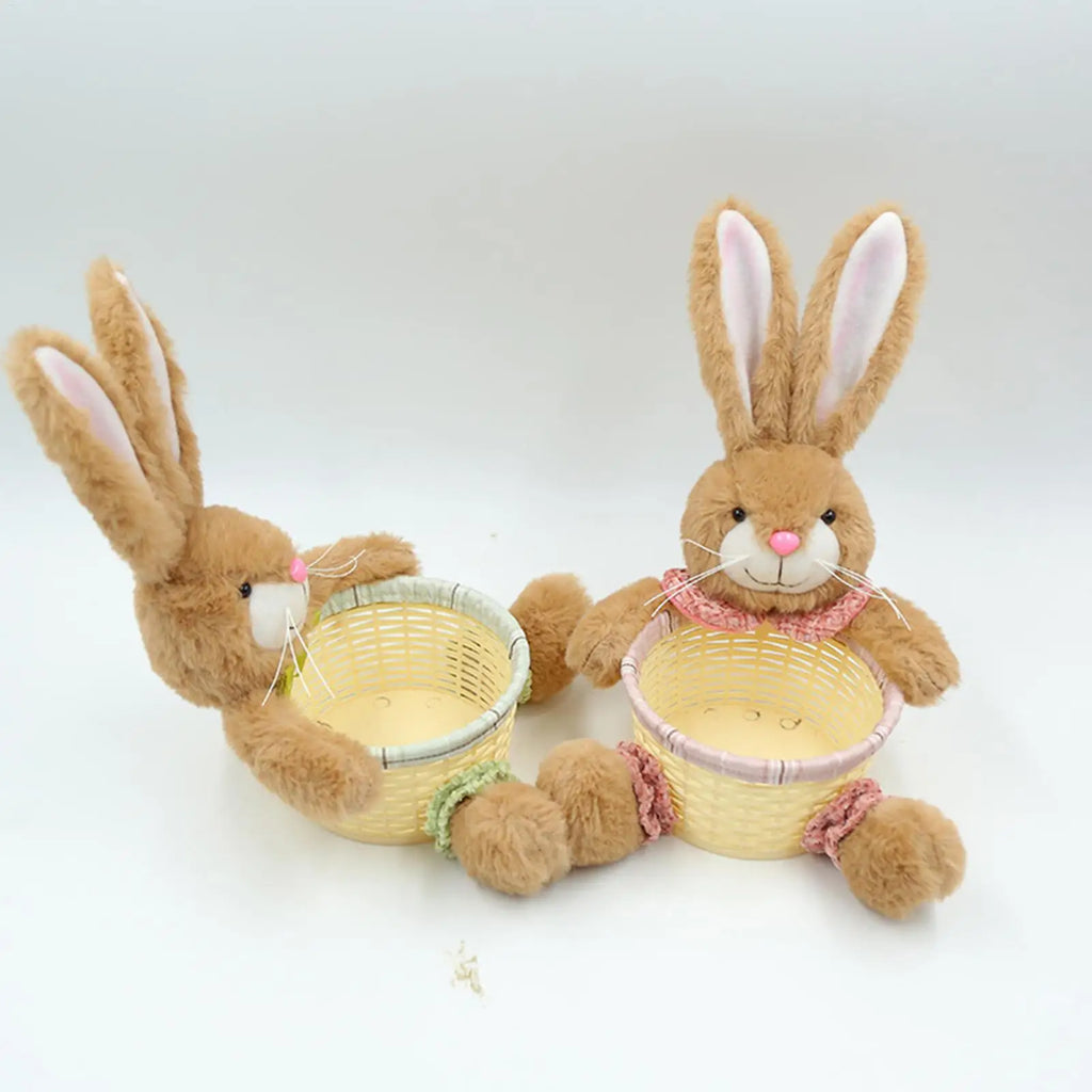 Easter Bunny Basket Rabbits Shape Container Cute Food Snacks Candy