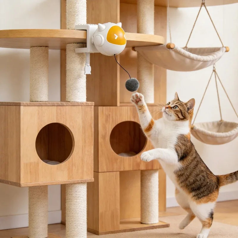 Electric Rising & Falling Plush Ball Interactive Cat Toy