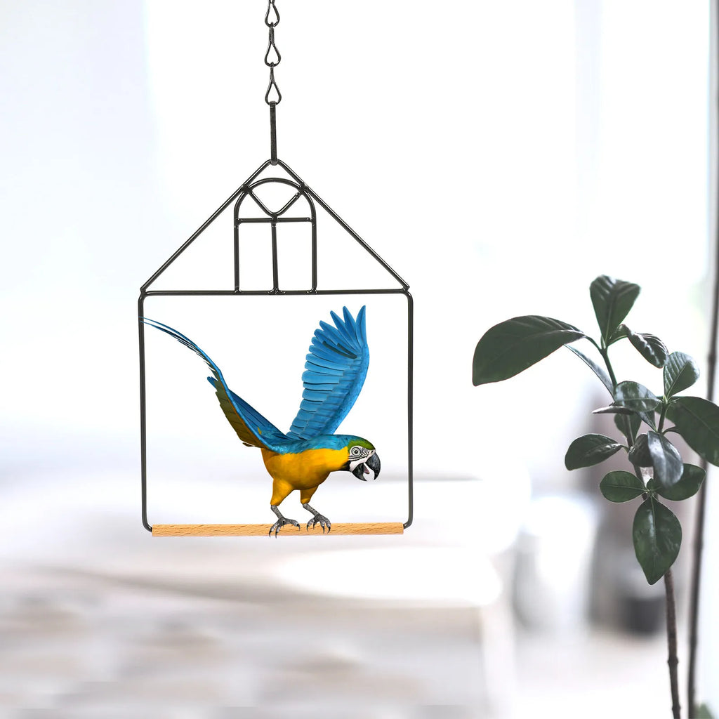 3Sets Metal Bird Perch Stand Portable Parrot Training Rack Indoor