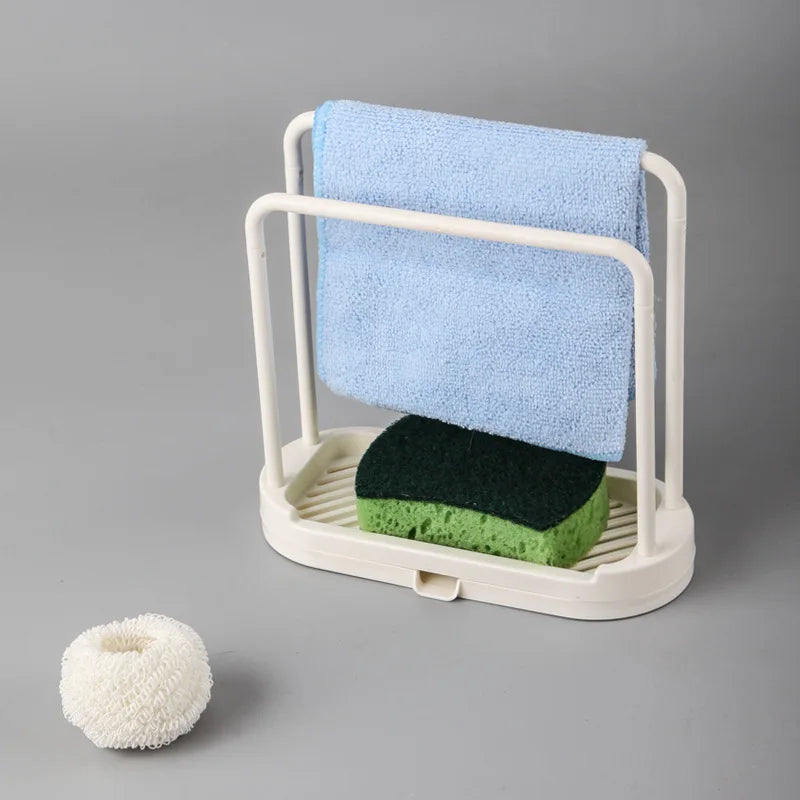 Sink Sponge & Rag Drain Rack – Kitchen Storage Basket Sink Storage Rack Zpaxo