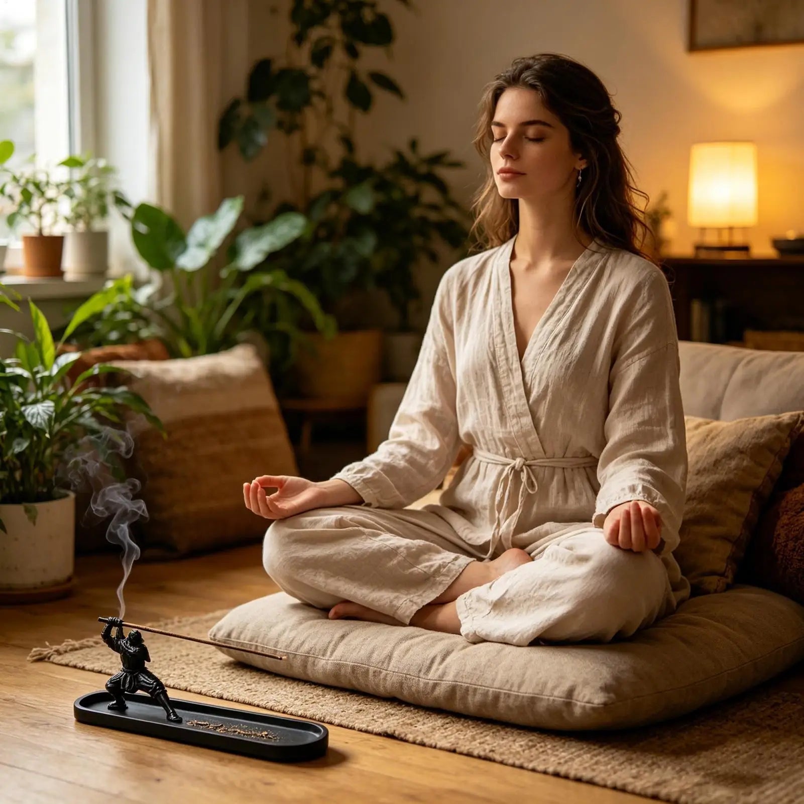 Japanese Incense Burner Japanese Novelty Ash Catcher Incense Stick Burner for Home Living Room Bedroom Yoga Room Office Entryway Zpaxo
