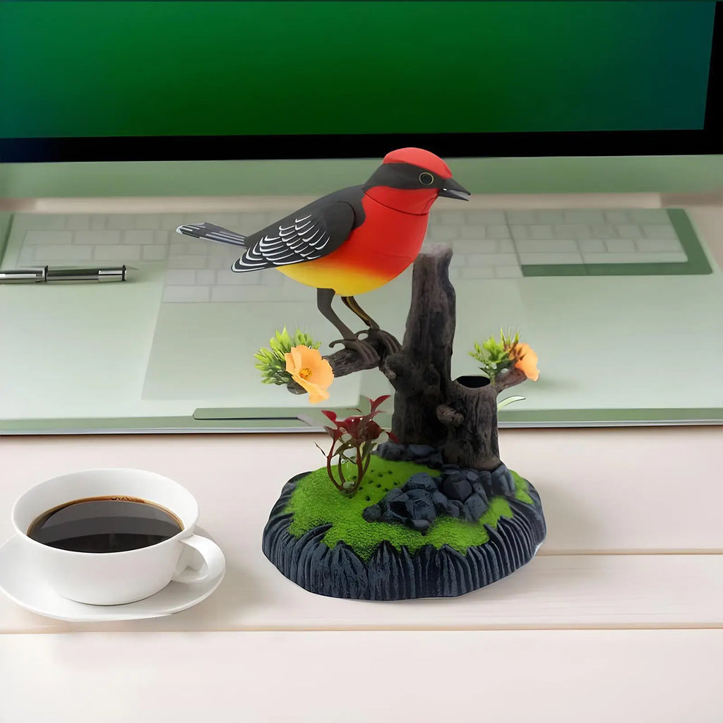 Simulation Electronic Bird Kids Toy Chirp Pen Holder Decorative Zpaxo