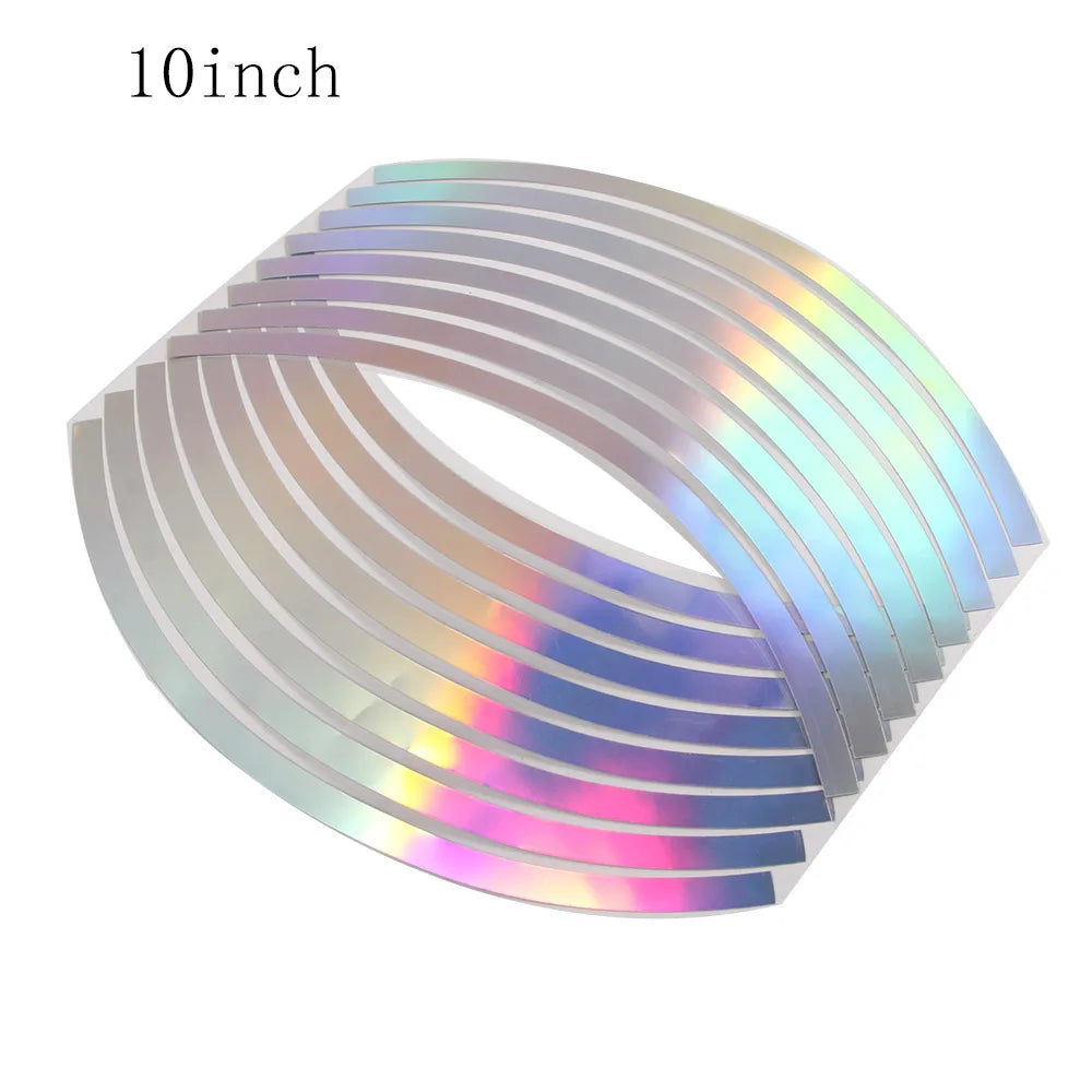 Sticker Laser 10 12 14 18 Inches PVC Reflective Rim Stripe Wheel Tape Zpaxo 10 inch