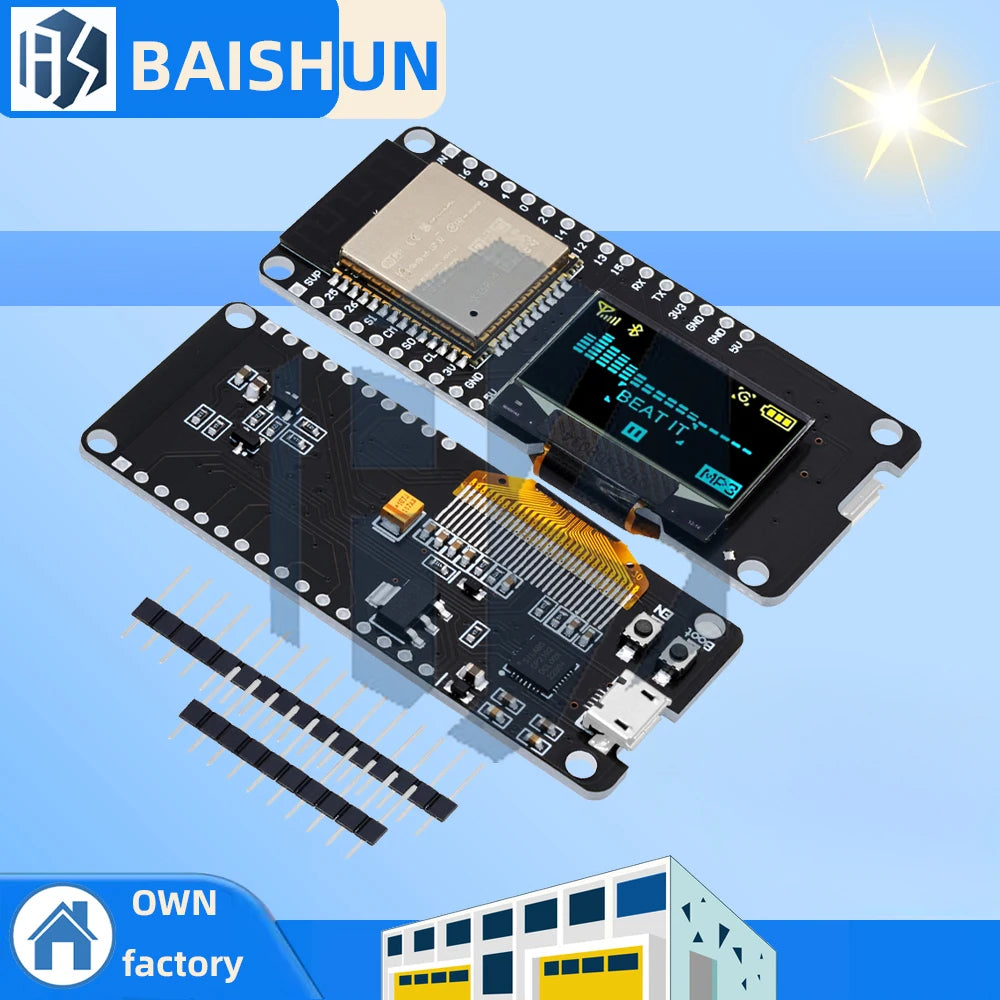 0 96 OLED ESP32 Board ESP-32 Dual-mode Wifi Bluetooth Compatible Zpaxo Default Title