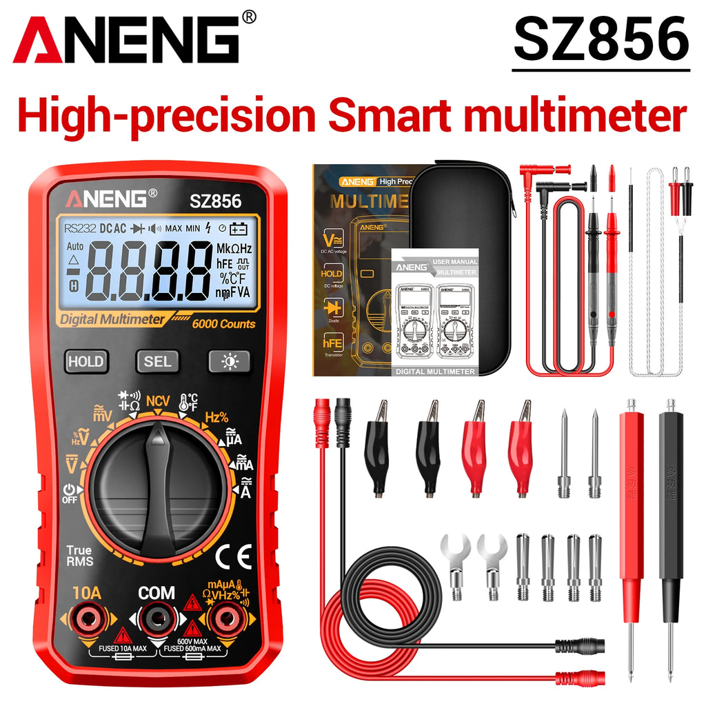 High-precision Multimeters ANENG SZ856 Backlight Display Screen Low