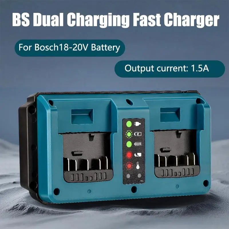 2-Port 14.4V–18V Li-Ion Battery Charger Station | BAT609