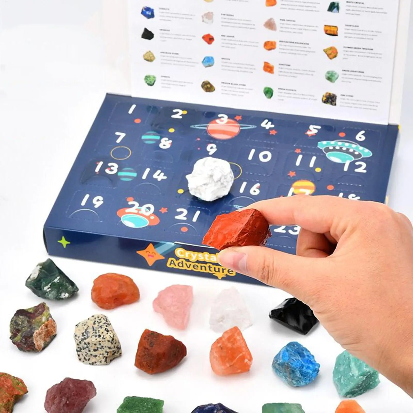 Crystal Advent Calendar 2025 Christmas Countdown 24 Days Natural