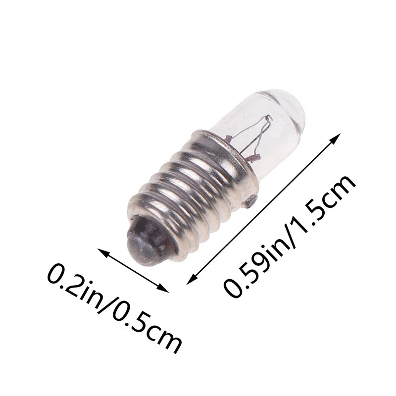 10Pcs/Lot Mini Indicator Light Bulb E5 Screw Mouth Miniature Lamp Light Bulb 6.3V 12V 24V 0.1A Small Bulb Signal Lamp Bead Zpaxo