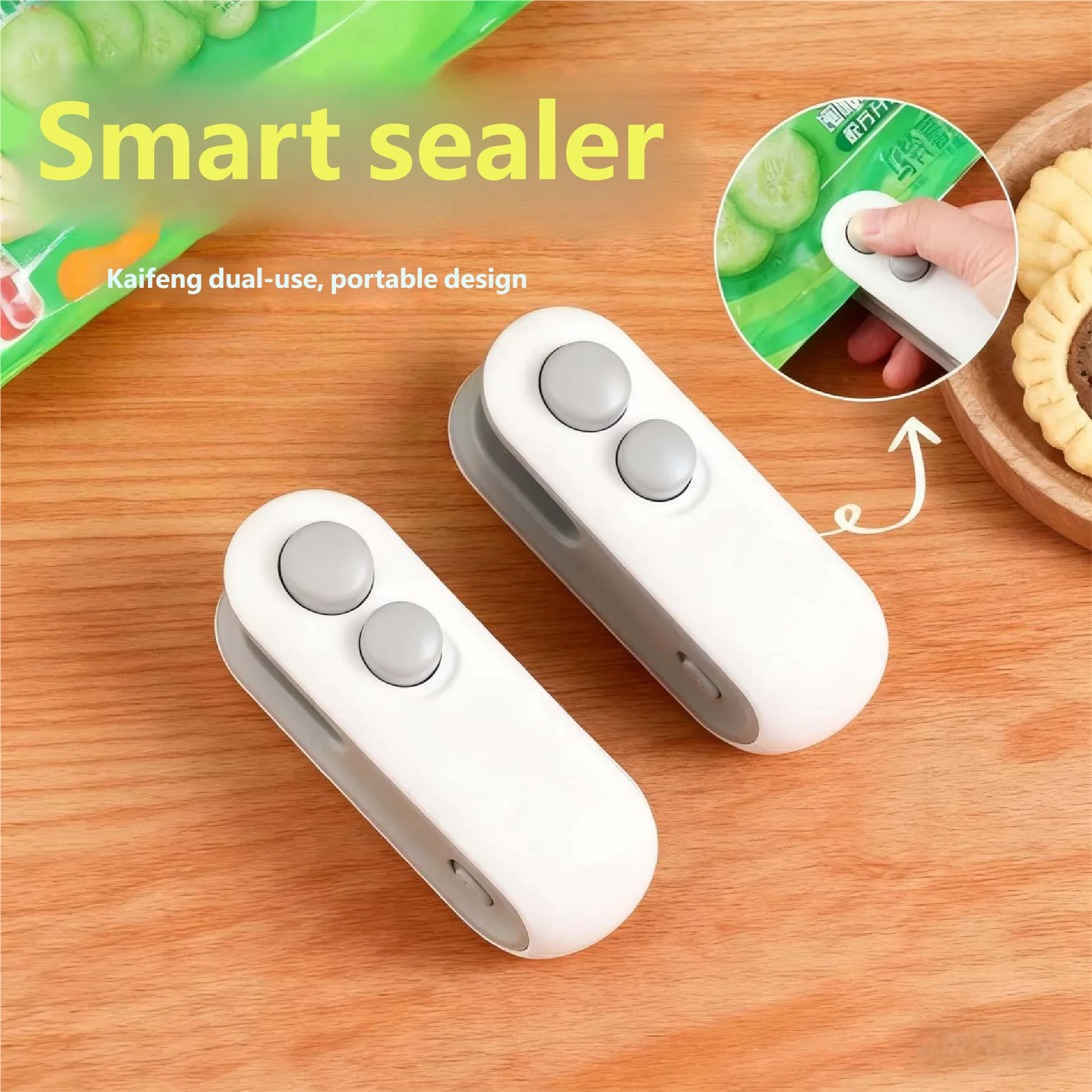 Mini Sealing Machine USB Rechargable Heat Sealer Storage Bag Plastic