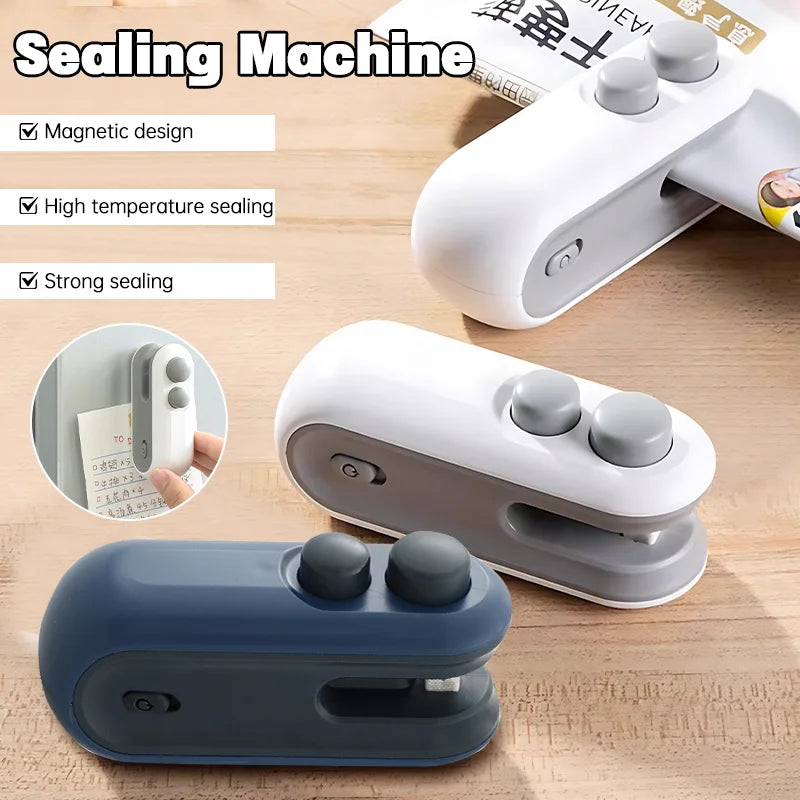Mini Handheld Plastic Bag Sealer Built-in Battery Portable Food Heat