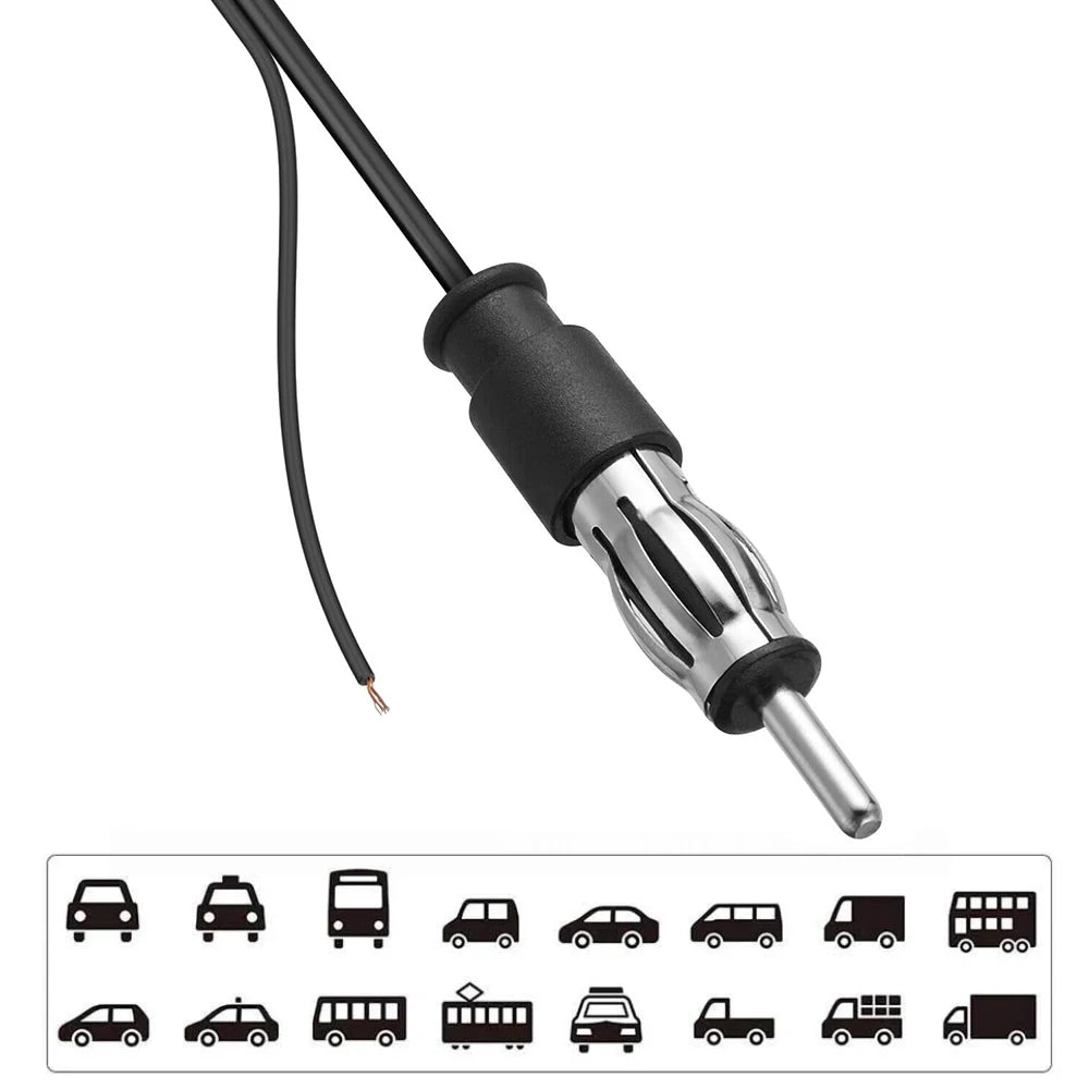 Universal Hidden Amplified Antenna Kit 12V Electronic Stereo AM/FM Radio Fits Car Truck Motorcycle Boat Golf Cart Campers Zpaxo