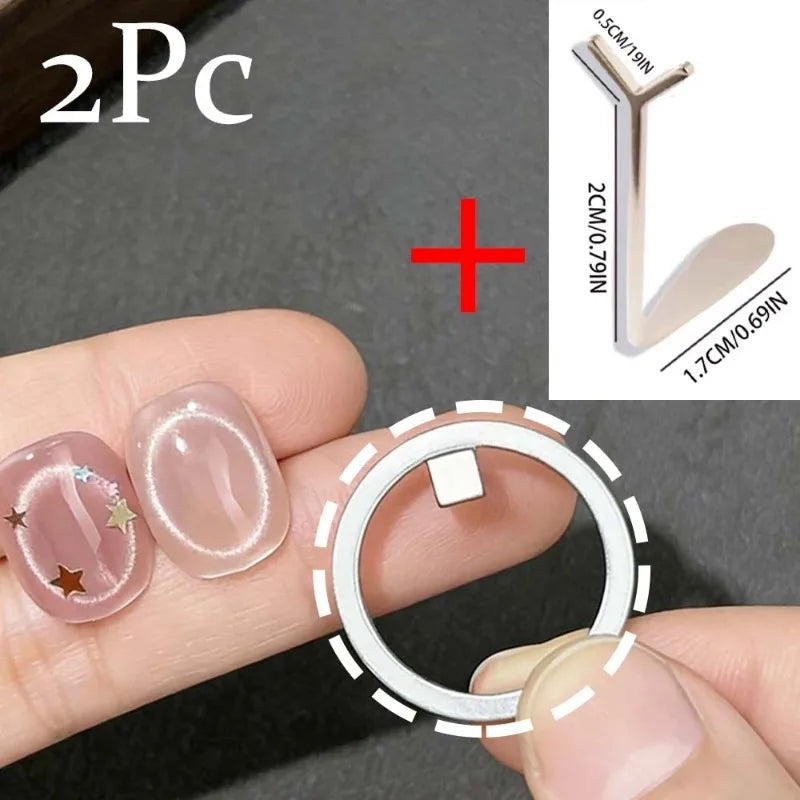 Hollow Cat Eye Magnet Gel Nail Polish Art Ring French Magnetic Zpaxo 04 Set