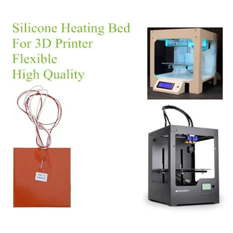 652F 3D Printer Bed Silicone Heated Heating Pad 120x120mm Zpaxo