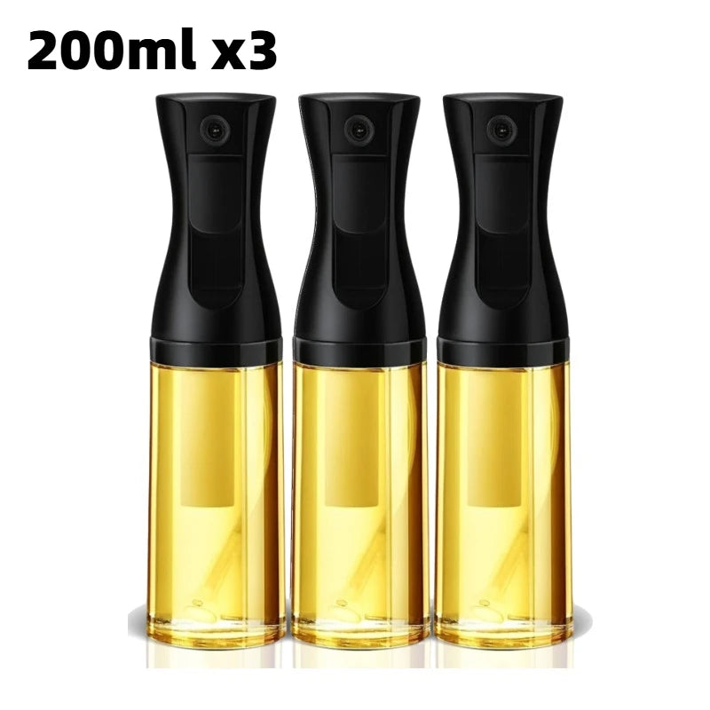 200/300/500ML Oil Spray Bottle Fitness Barbecue Spray Oil Dispenser Kitchen Oil Spray Bottle Cooking Olive Oil Sprayer Zpaxo 200ml black-3pcs