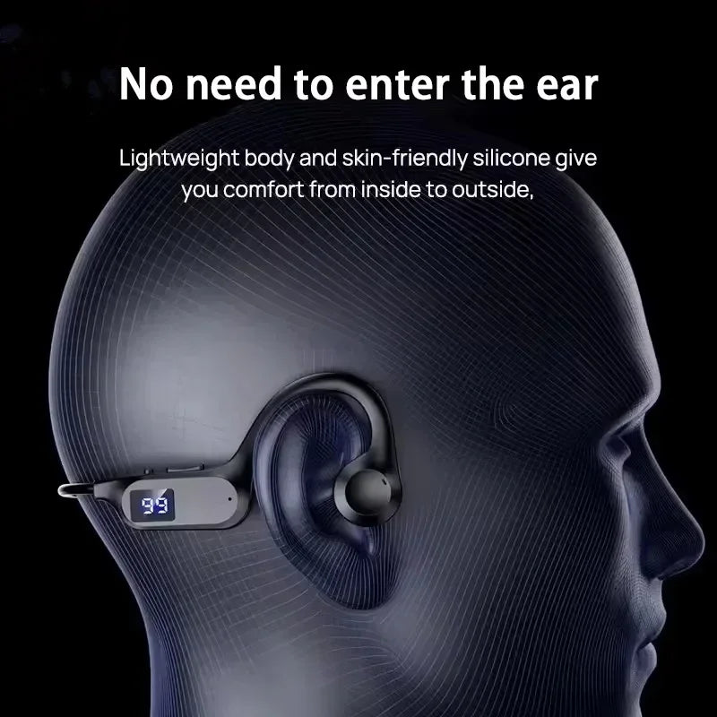 Wireless Bone Conduction Headphones Bluetooth Earphone Sport Swimming