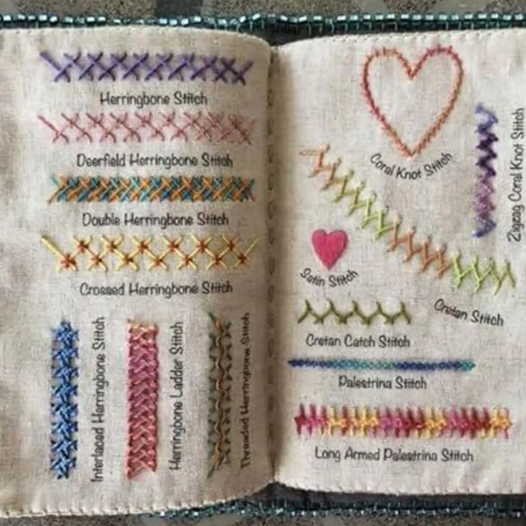 Embroidery Stitches Book Needle Threader Step Guide Visual Learning