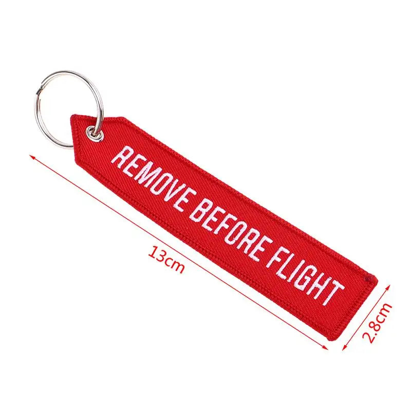 REMOVE BEFORE FLIGHT Keychain Pilot Key Chain Motorcycles Cars Zpaxo Red