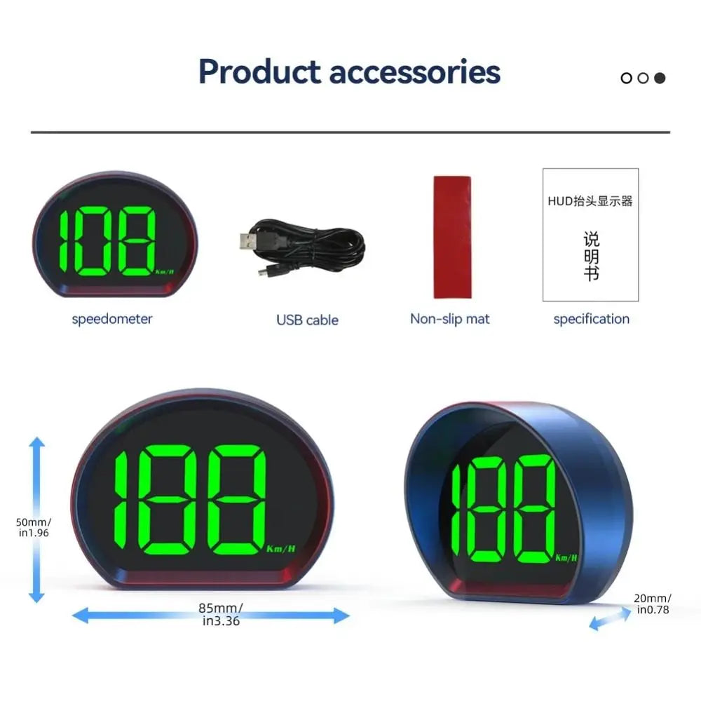 KMH MPH GPS Car Digital Speedometer Plug&play Universal Vehicle Speed Zpaxo