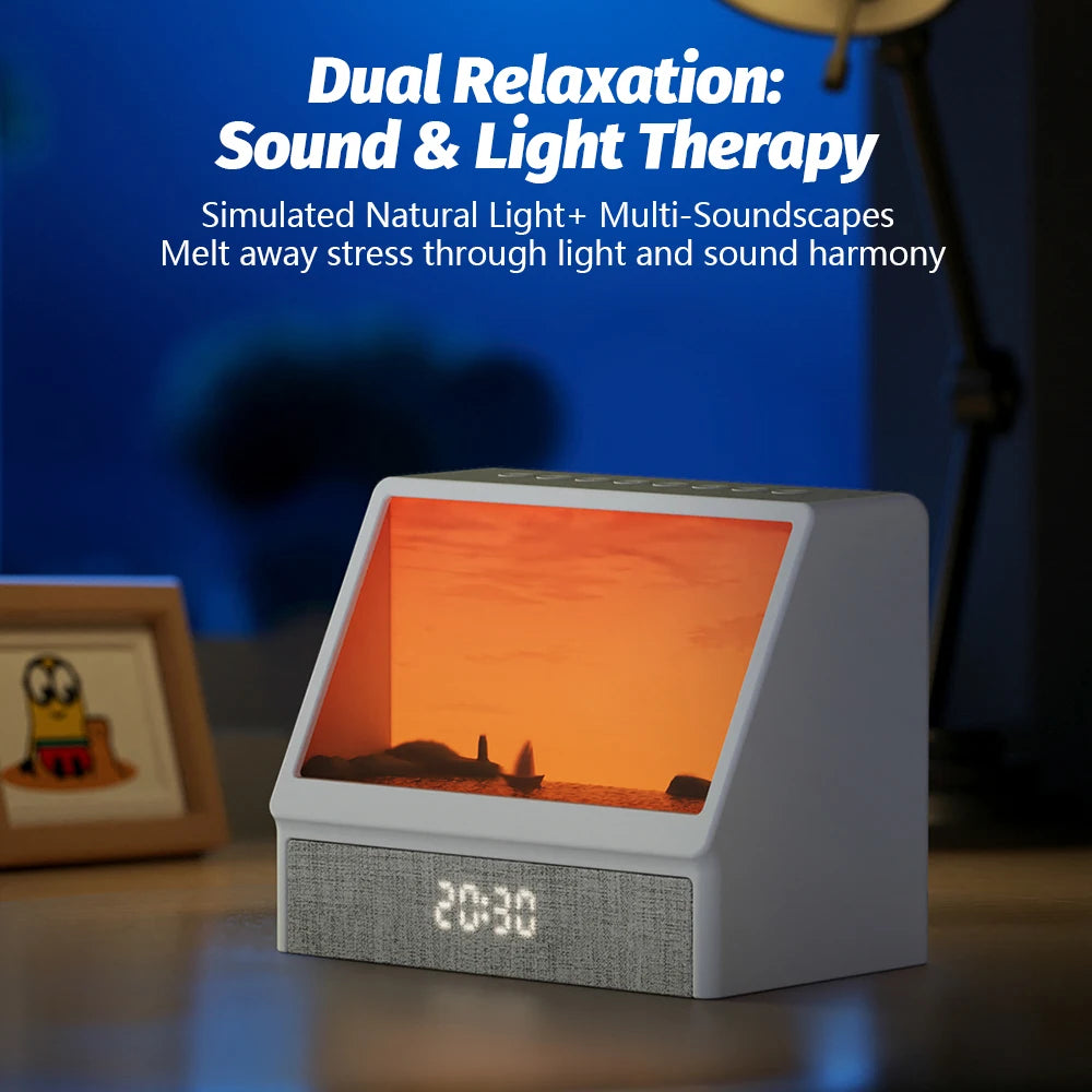 Sunrise Alarm Clock Table Decoration Light With White Noise Dimmable Wake-Up Light With Snooze Function For Bedroom Decor Zpaxo
