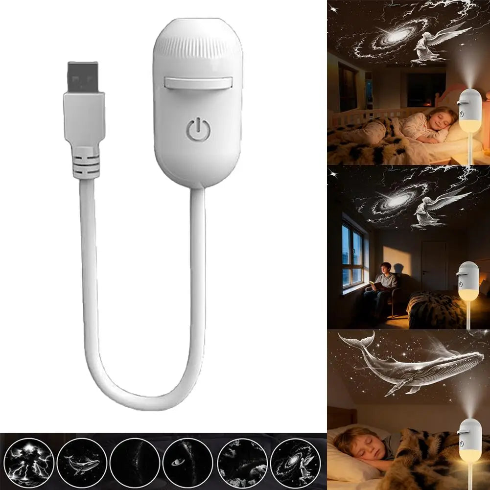 Mini 2 in 1 Galaxy Star Projector Night Light Starry Sky Ambient Lamp For Bedroom Decoration Sleep Kids Gift Zpaxo