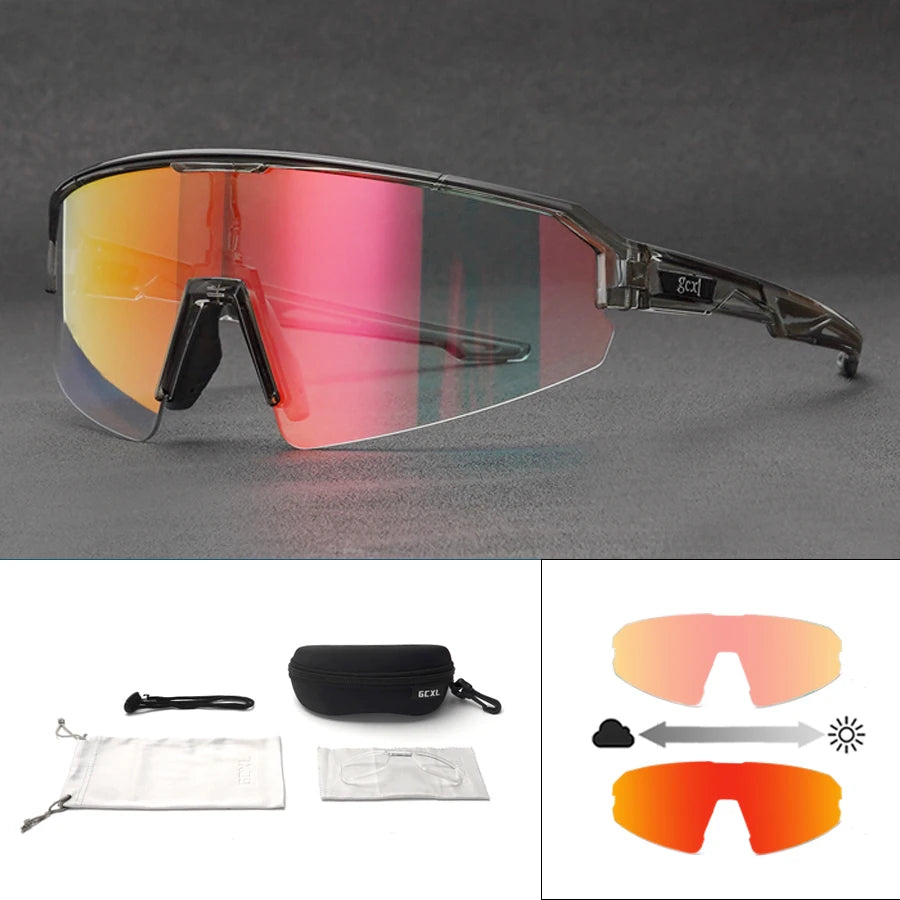 New Photochromic Bicycle Glasses Cycling Sports Sunglasses Men Women Mountain Bike Road Eyewear Riding Outdoor Hiking Goggles Zpaxo C3