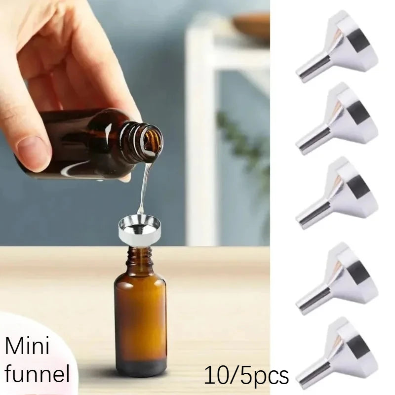 Stainless Steel Mini Funnels with Filter – 5/10 Pack Kitchen Set