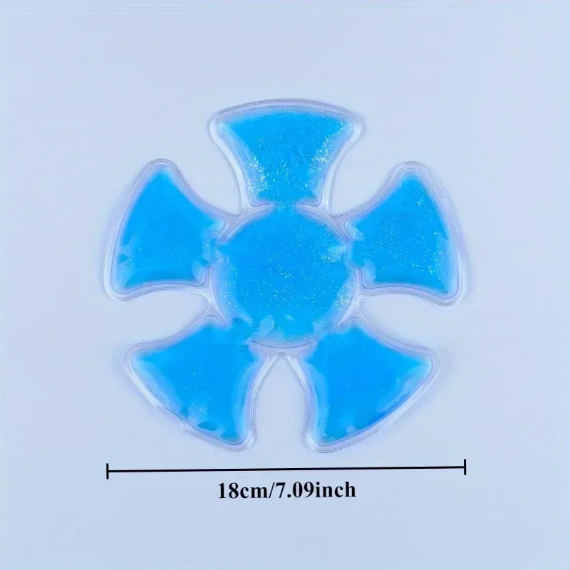 Blue PVC Gel Ice Adjustable Cooling Pad Helmets Hats Reusable Cold