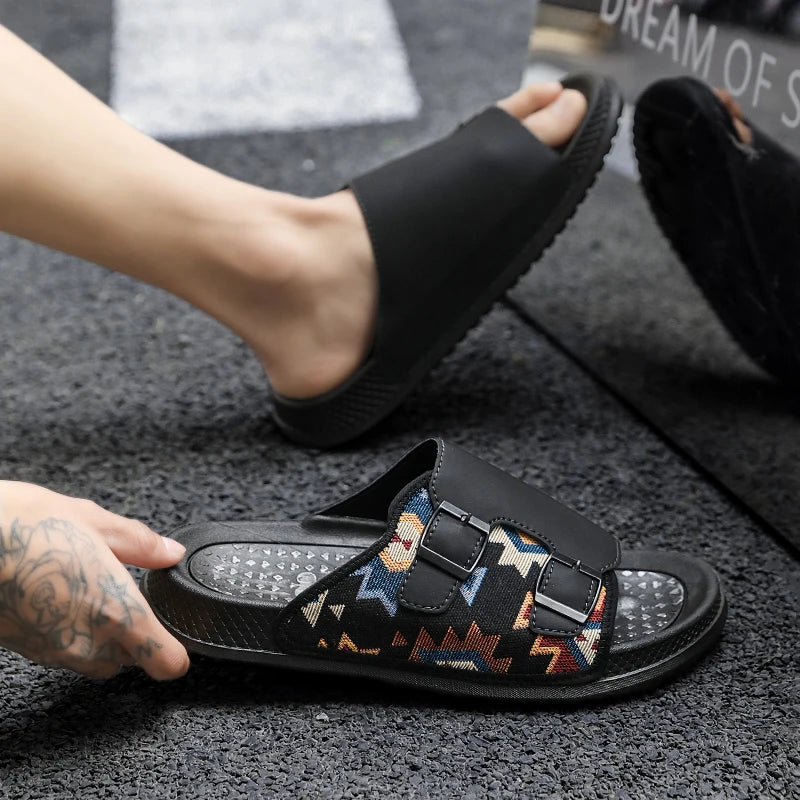 Men's Slippers Comfortable Lightweight Soft Sole Casual Slides Indoor
