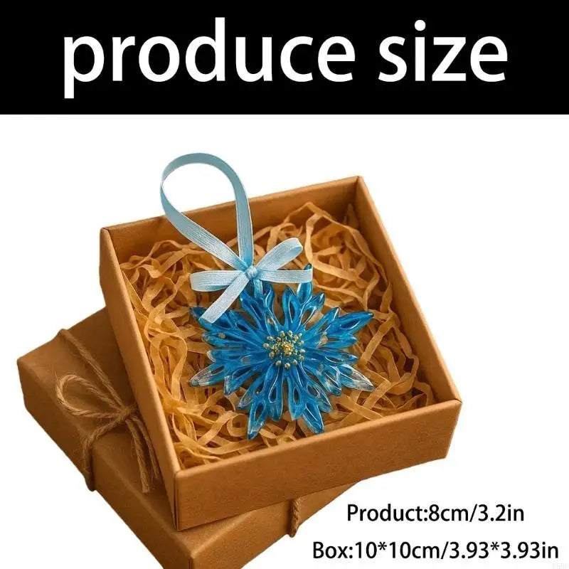 Christmas Holiday Ornament Reindeer Snowflake Resin Waterproof Easy